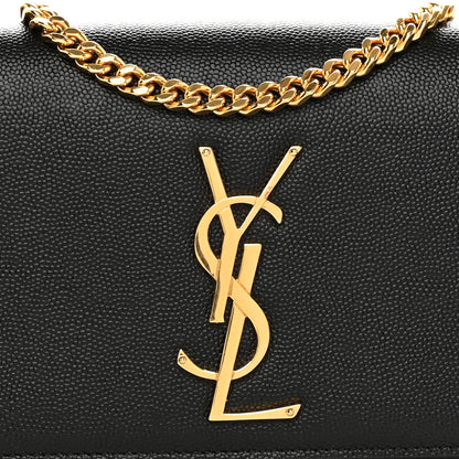 Saint Laurent Grain De Poudre Small Monogram Kate Satchel Black 8 of 15