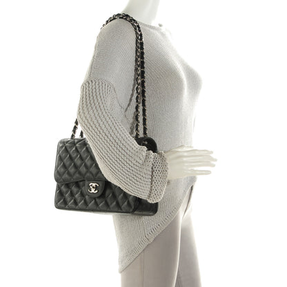 Chanel Caviar Quilted Jumbo Double Flap Black 2 of 9