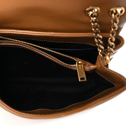 Saint Laurent Calfskin Y Quilted Monogram Small Loulou Chain Satchel Dark Natural 5 of 11
