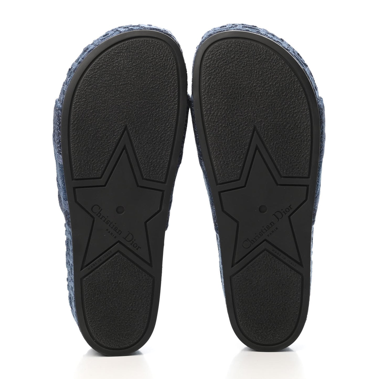 Denim Oblique Slide Sandals 40 Denim