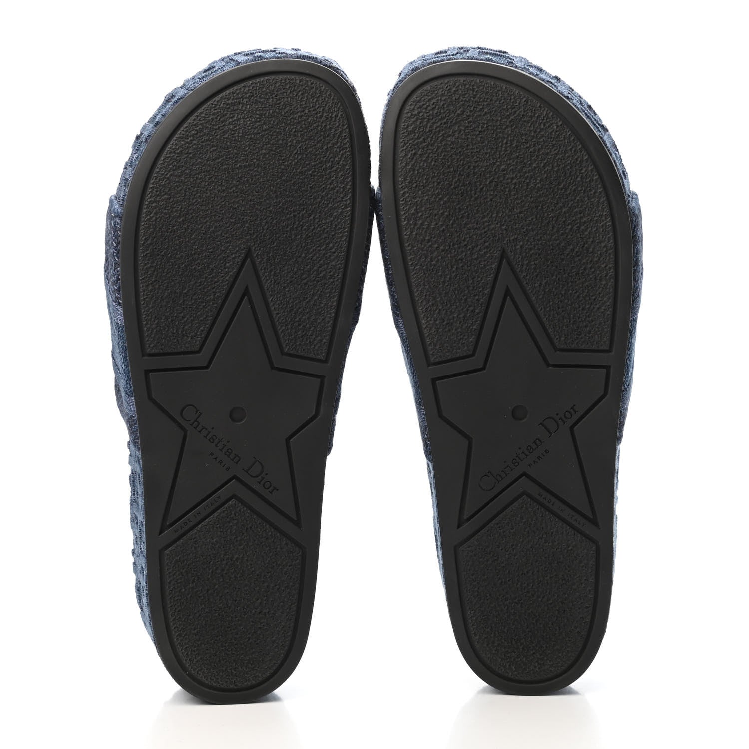 Christian Dior Denim Oblique Slide Sandals 40 Denim 4 of 4