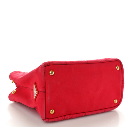 Prada Canapa Small Logo Tote Rosso 4 of 12