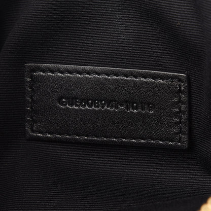 Saint Laurent Grained Lambskin Quilted Mini Becky Double Zip Bag Black 9 of 11