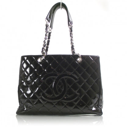 Chanel Patent Grand Shopping Tote GST Black 1 of 9