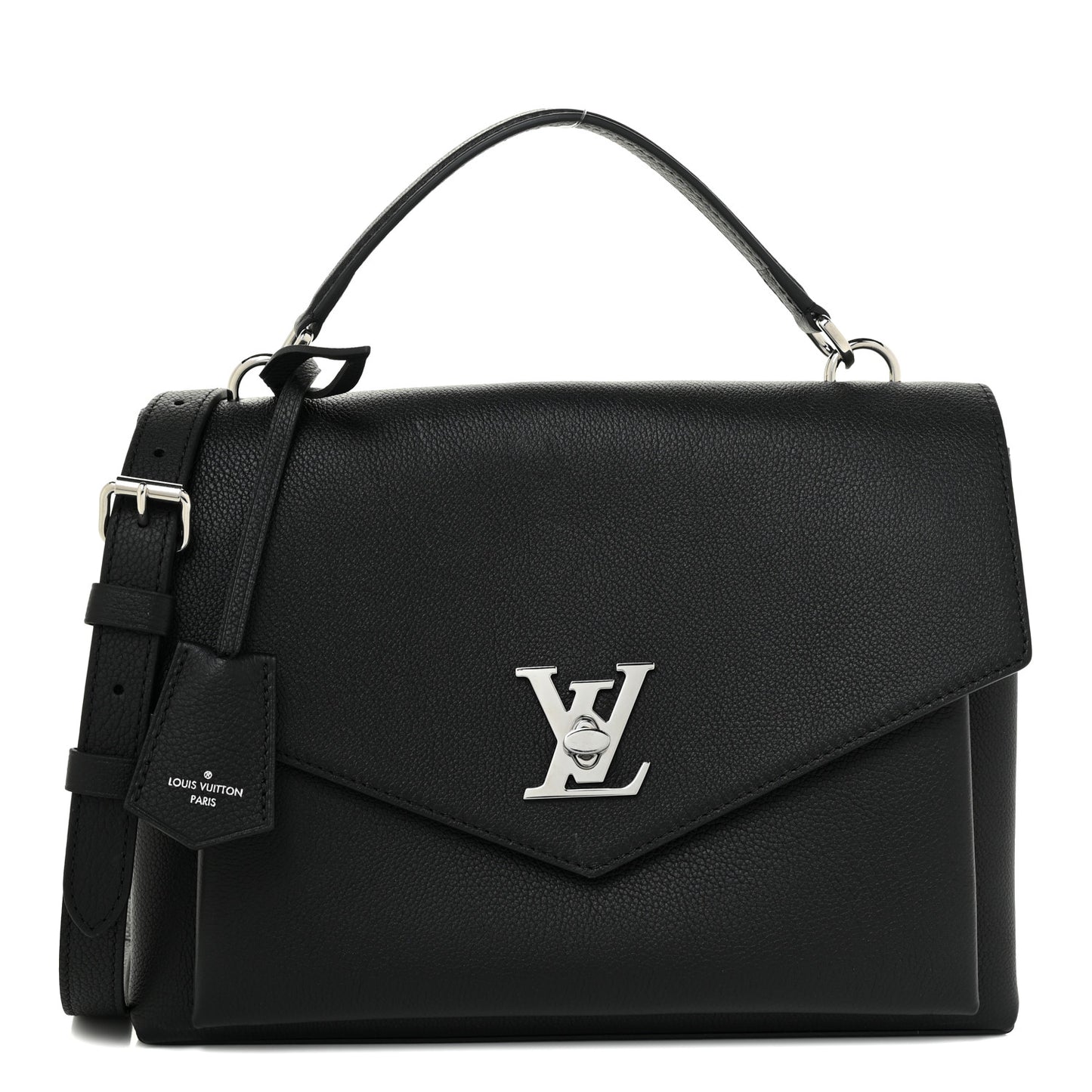 Soft Calfskin My Lockme Top Handle Black