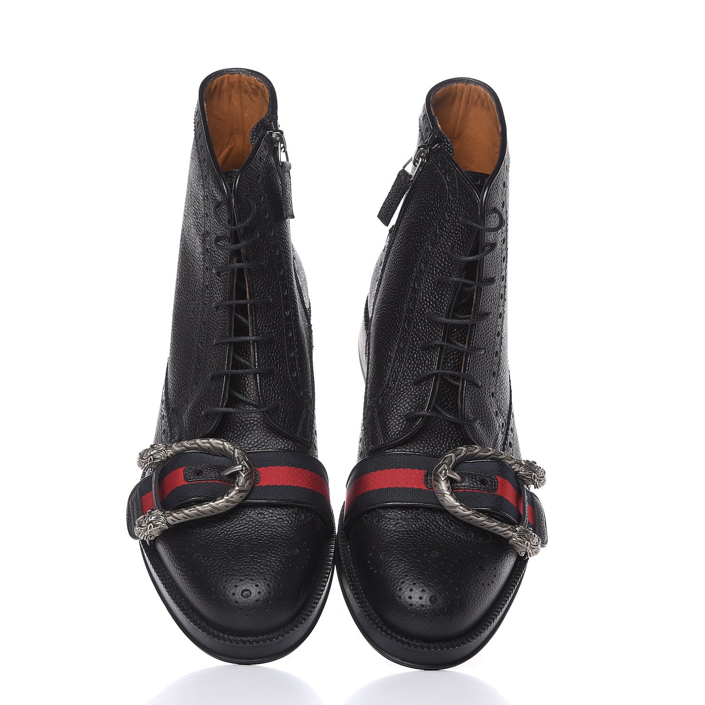 Pebbled Calfskin Dionysus Web Mens Martins Boots 7 Black
