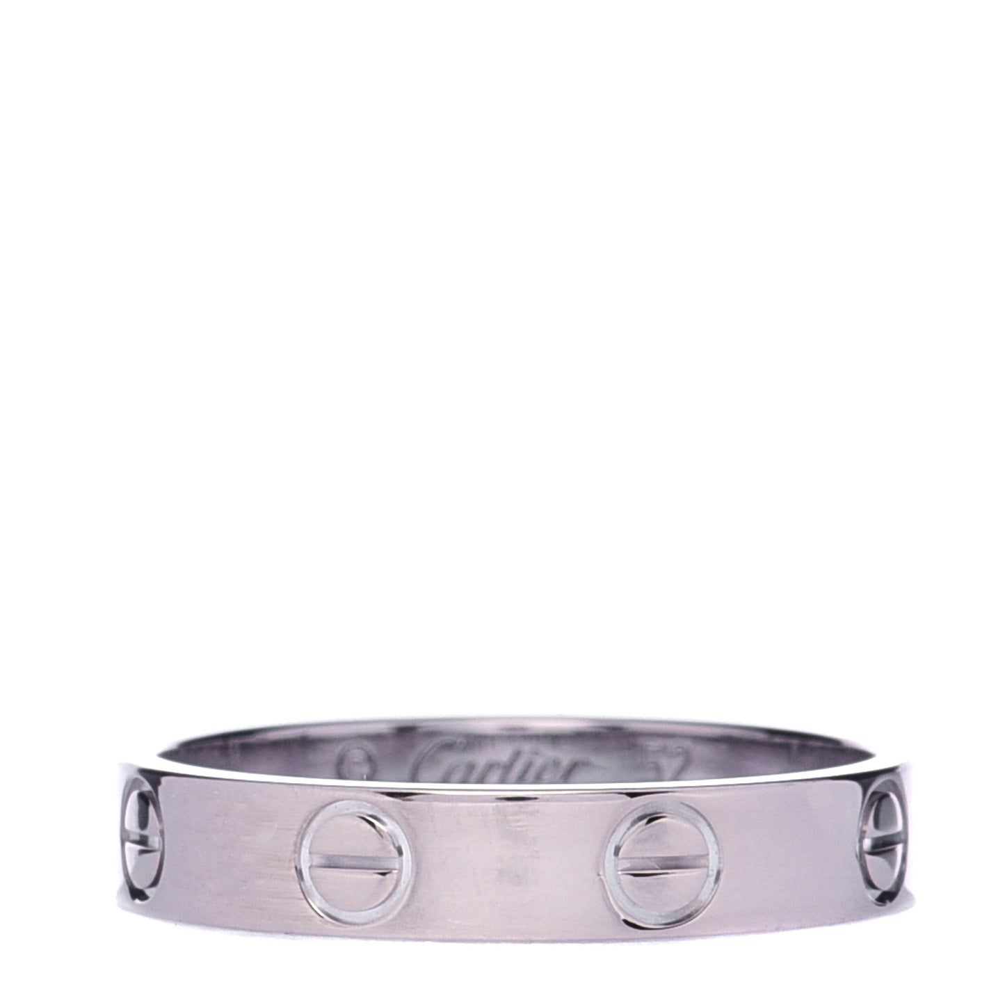 18K White Gold 3.5mm LOVE Wedding Band Ring 52 6
