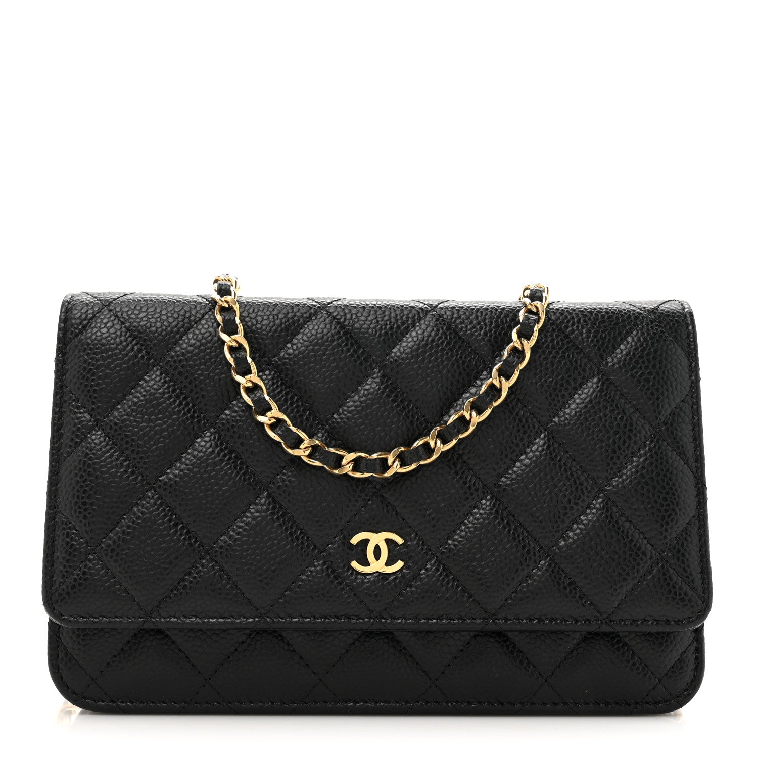 Chanel Caviar Quilted Wallet On Chain WOC Black 1 of 12