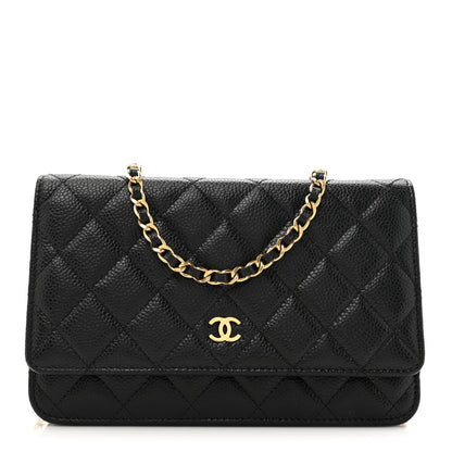 Chanel Caviar Quilted Wallet On Chain WOC Black 1 of 12