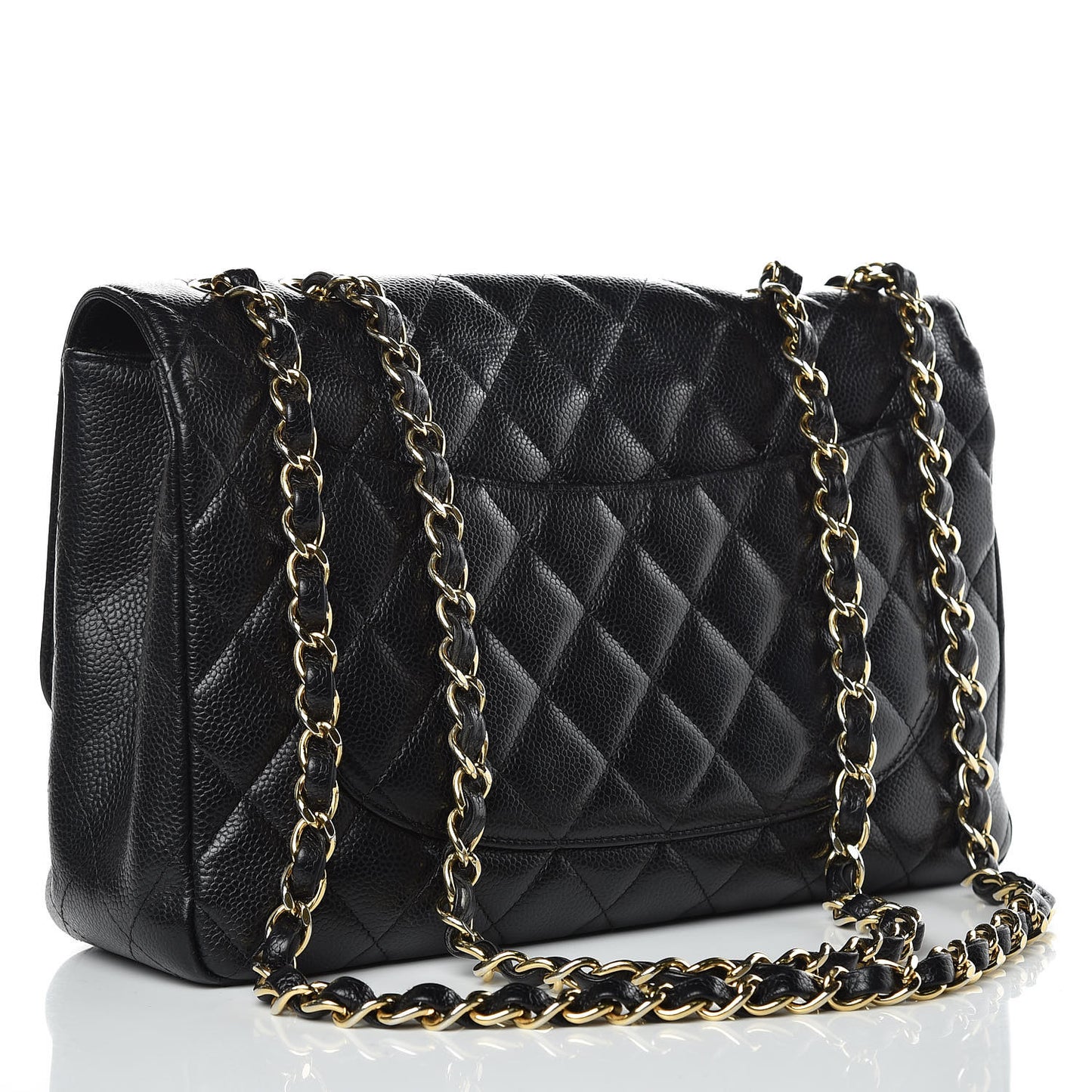 Caviar Quilted Jumbo Single Flap Black