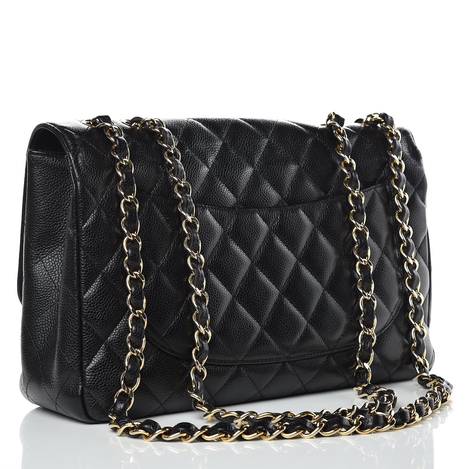 Chanel Caviar Quilted Jumbo Single Flap Black 3 of 16