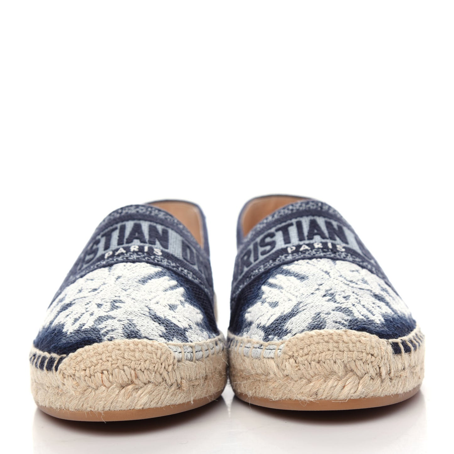Canvas Tie and Dior Embroidered Granville 15mm Espadrilles 38 Denim