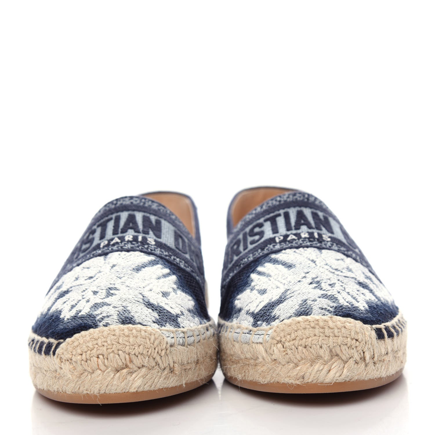 Christian Dior Canvas Tie and Dior Embroidered Granville 15mm Espadrilles 38 Denim 2 of 10
