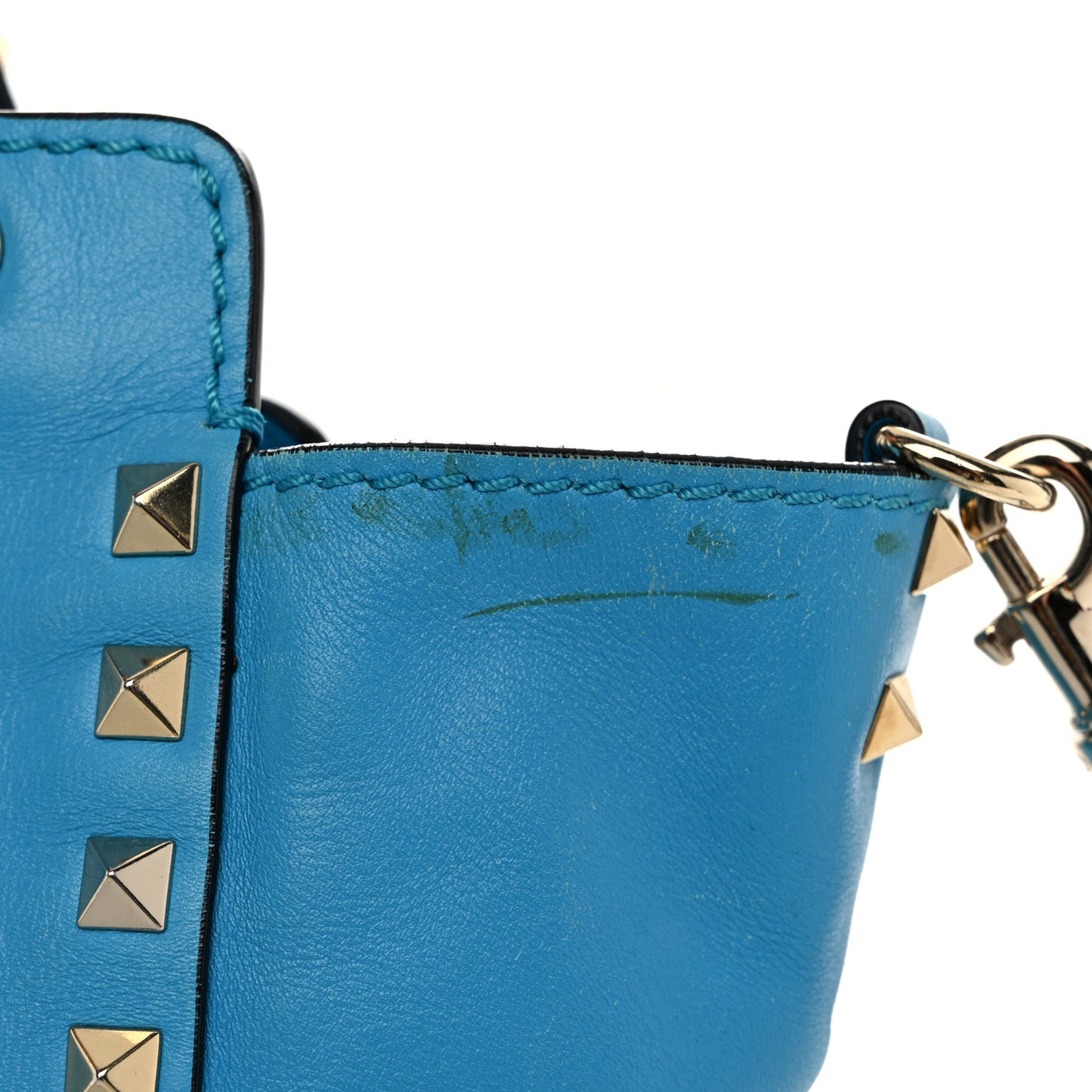 Vitello Mini Rockstud Tote Parrot