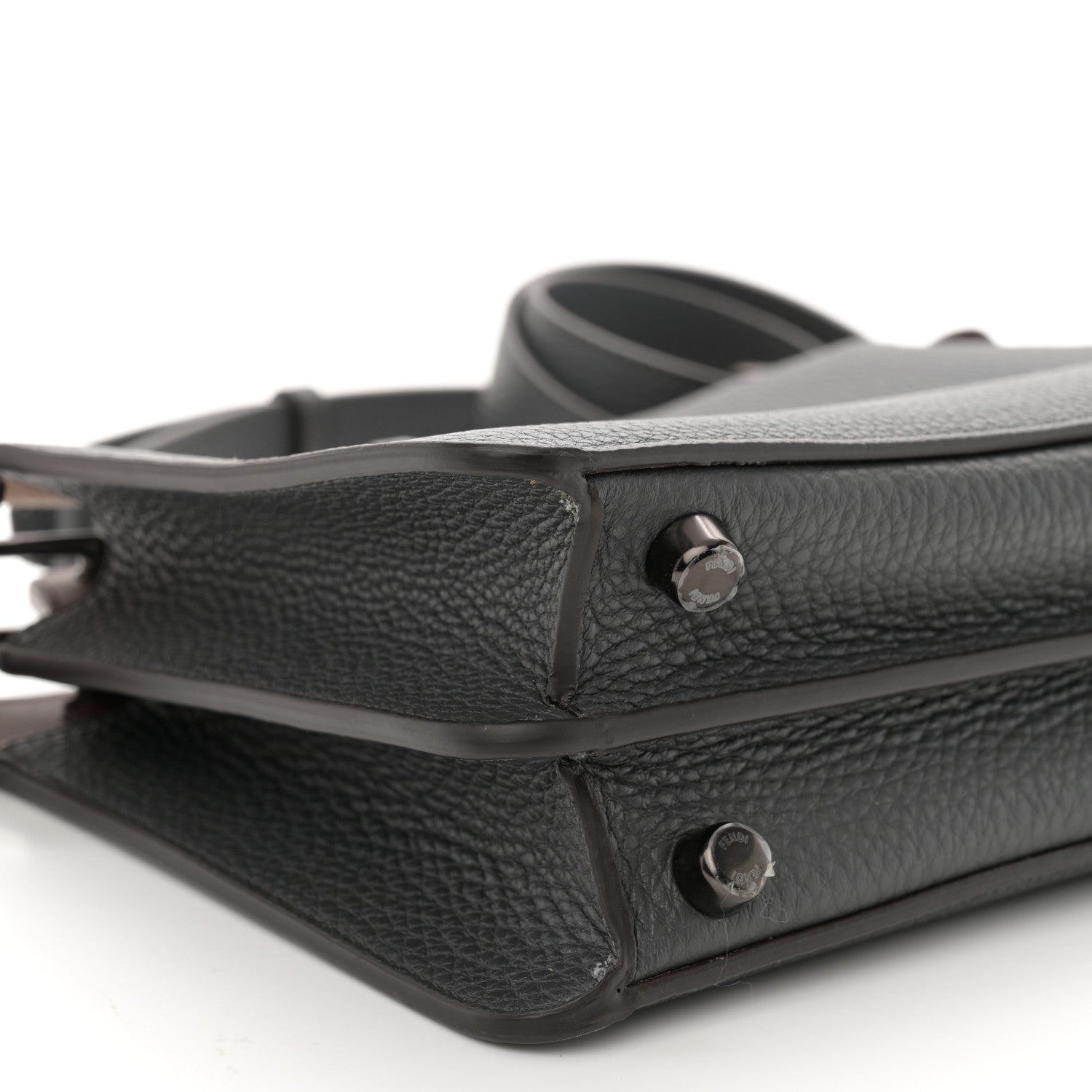 Fendi Cuoio Romano Vitello Cover Monochrome Peekaboo I SEE U Satchel 9 of 14