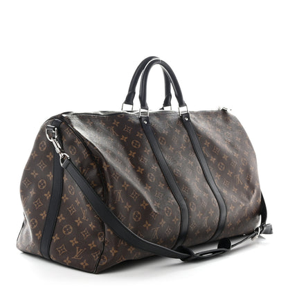 Louis Vuitton Monogram Macassar Keepall Bandouliere 55 2 of 9