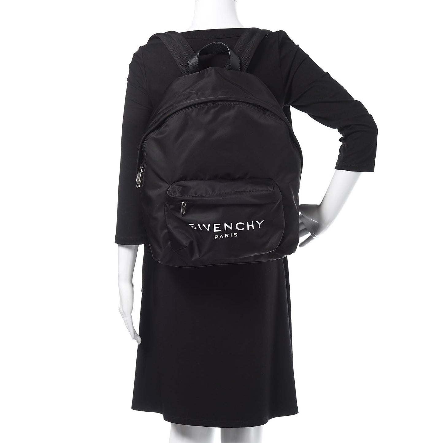 Nylon Urban Backpack Black White