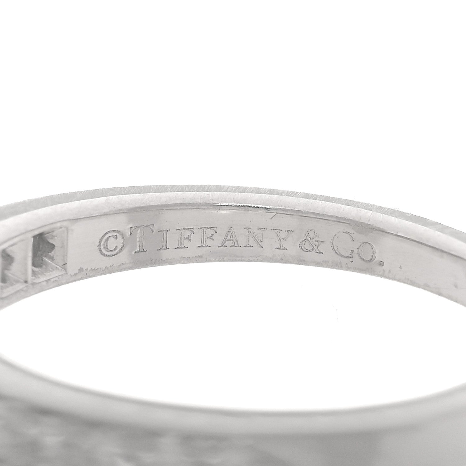 Tiffany Platinum Diamond 2.5mm Half Circle Wedding Band Ring 49 5 4 of 5