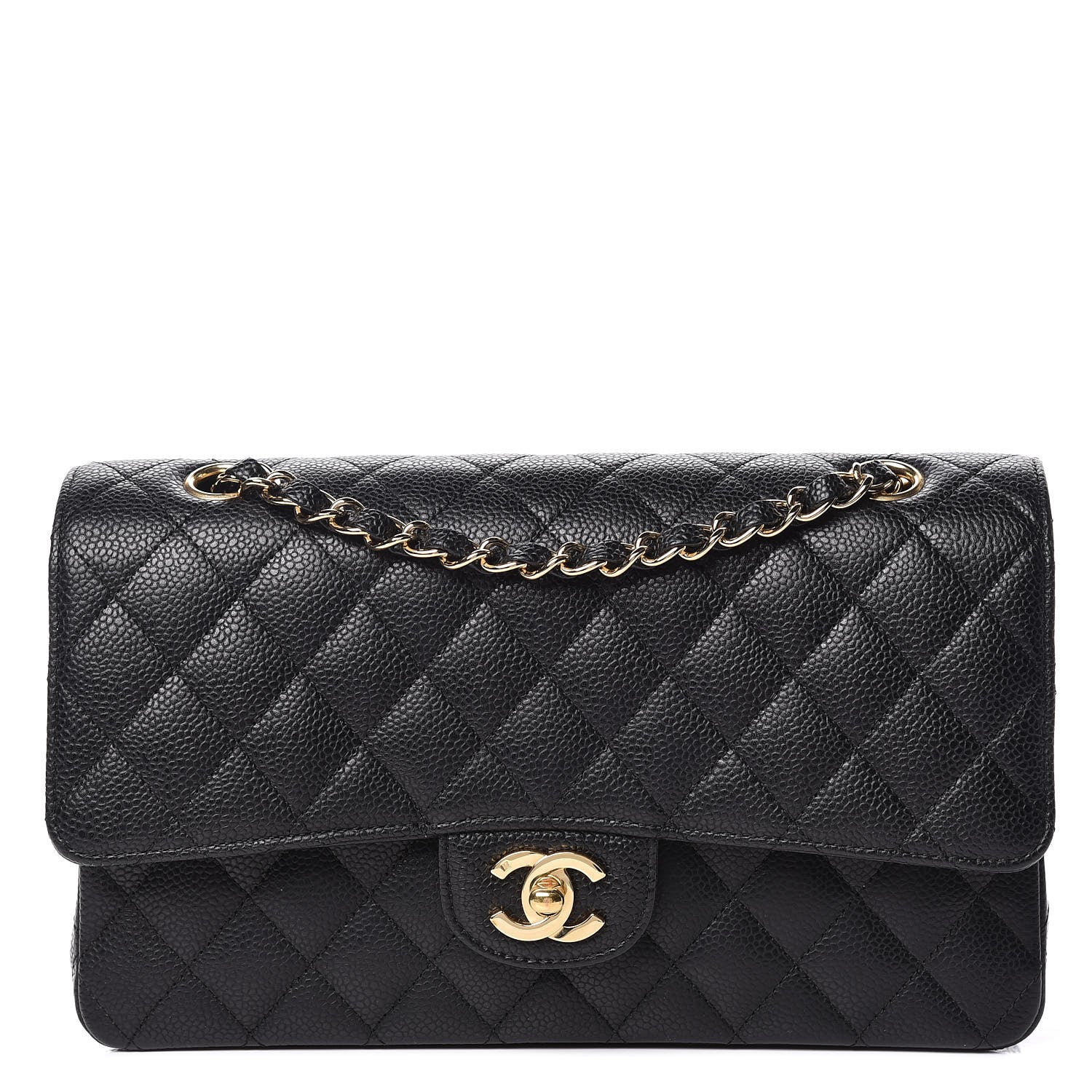 Chanel Caviar Quilted Medium Double Flap Black 1 of 10