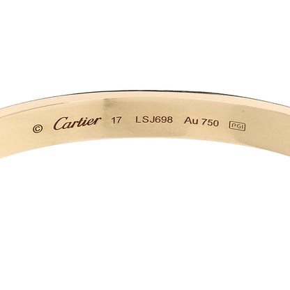 Cartier 18K Yellow Gold LOVE Cuff Bracelet 17 3 of 3