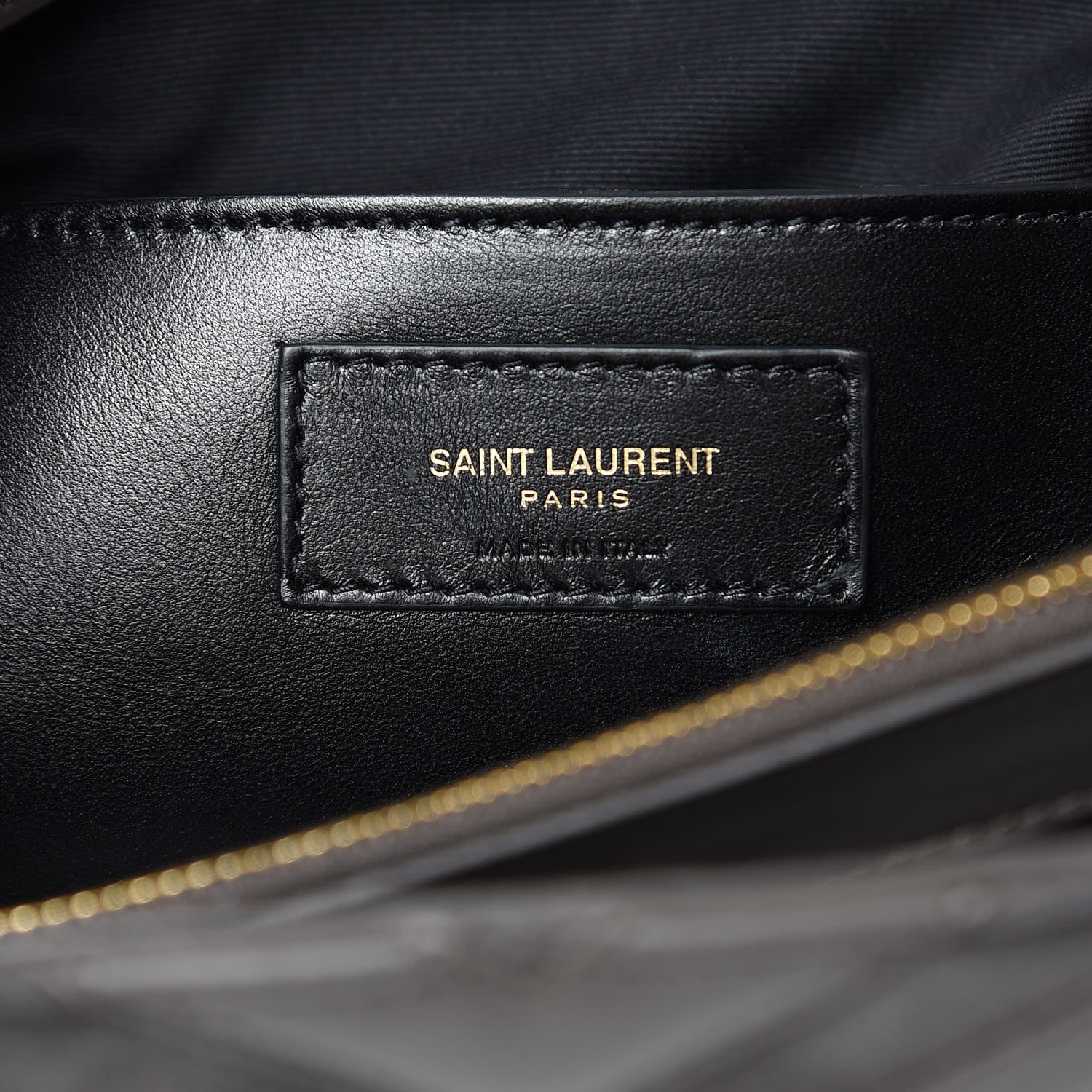 Saint Laurent Sheepskin Suede Matelasse Chevron Monogram Large College Satchel Earth 6 of 11