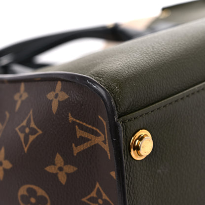Louis Vuitton Calfskin Monogram On My Side MM Laurier Green Toffee Latte Beige 10 of 21