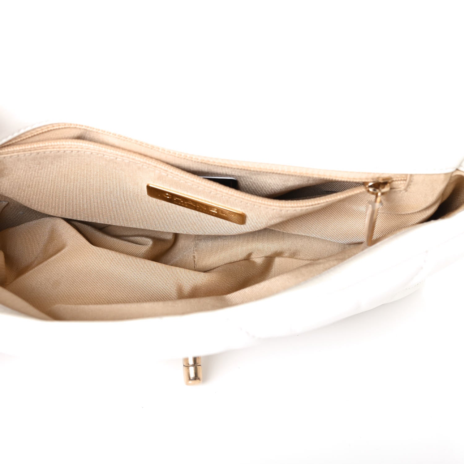 Chanel Lambskin Quilted Medium Chanel 19 Flap White 4 of 4