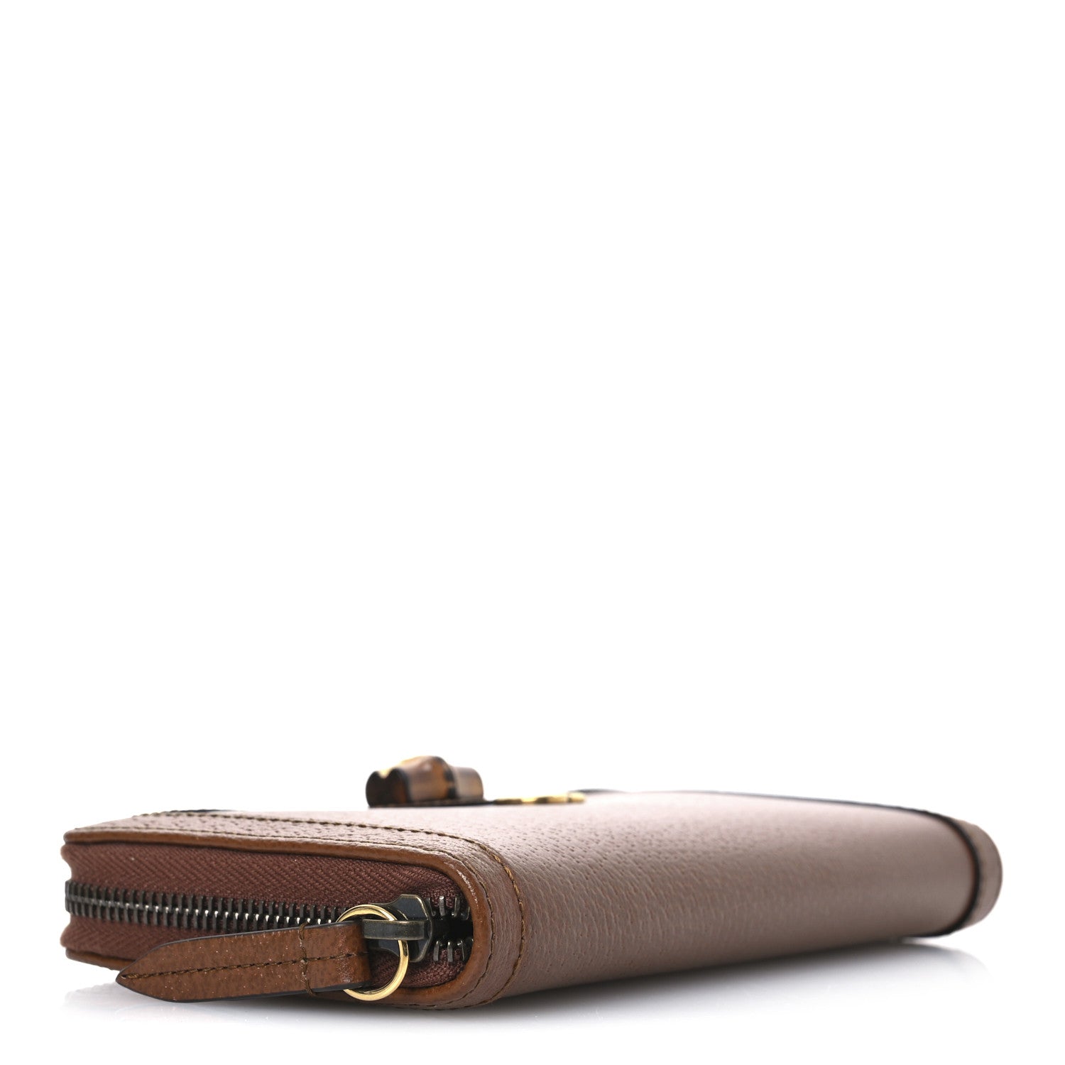 Gucci Wonka Grain Calfskin Diana Zip Around Continental Wallet Cuir 4 of 8