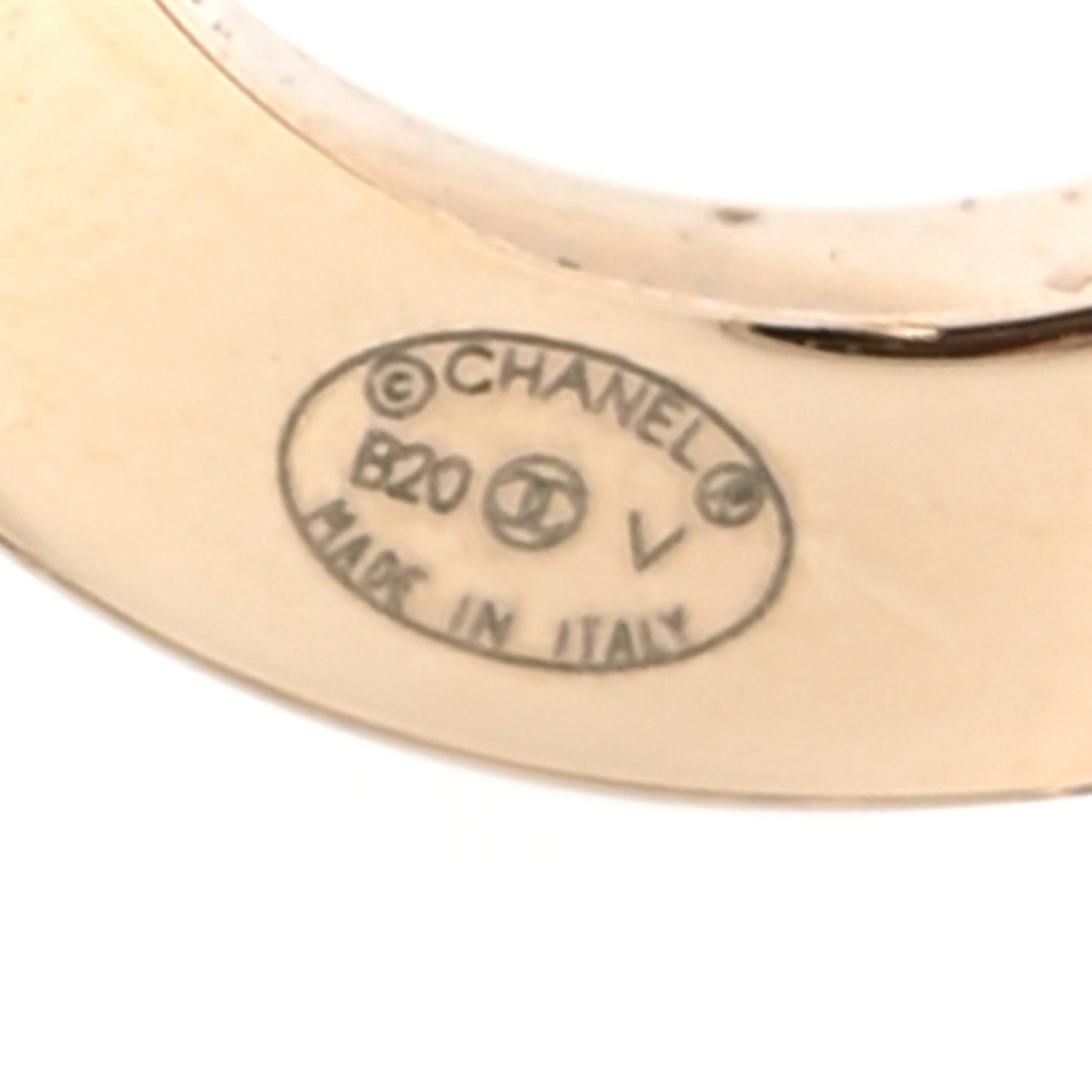 Metal Cha-Nel Logo Drop Earrings Gold