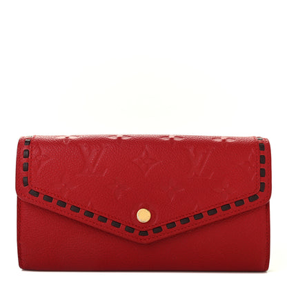 Louis Vuitton Empreinte Sarah Wallet Red Scarlet 1 of 9