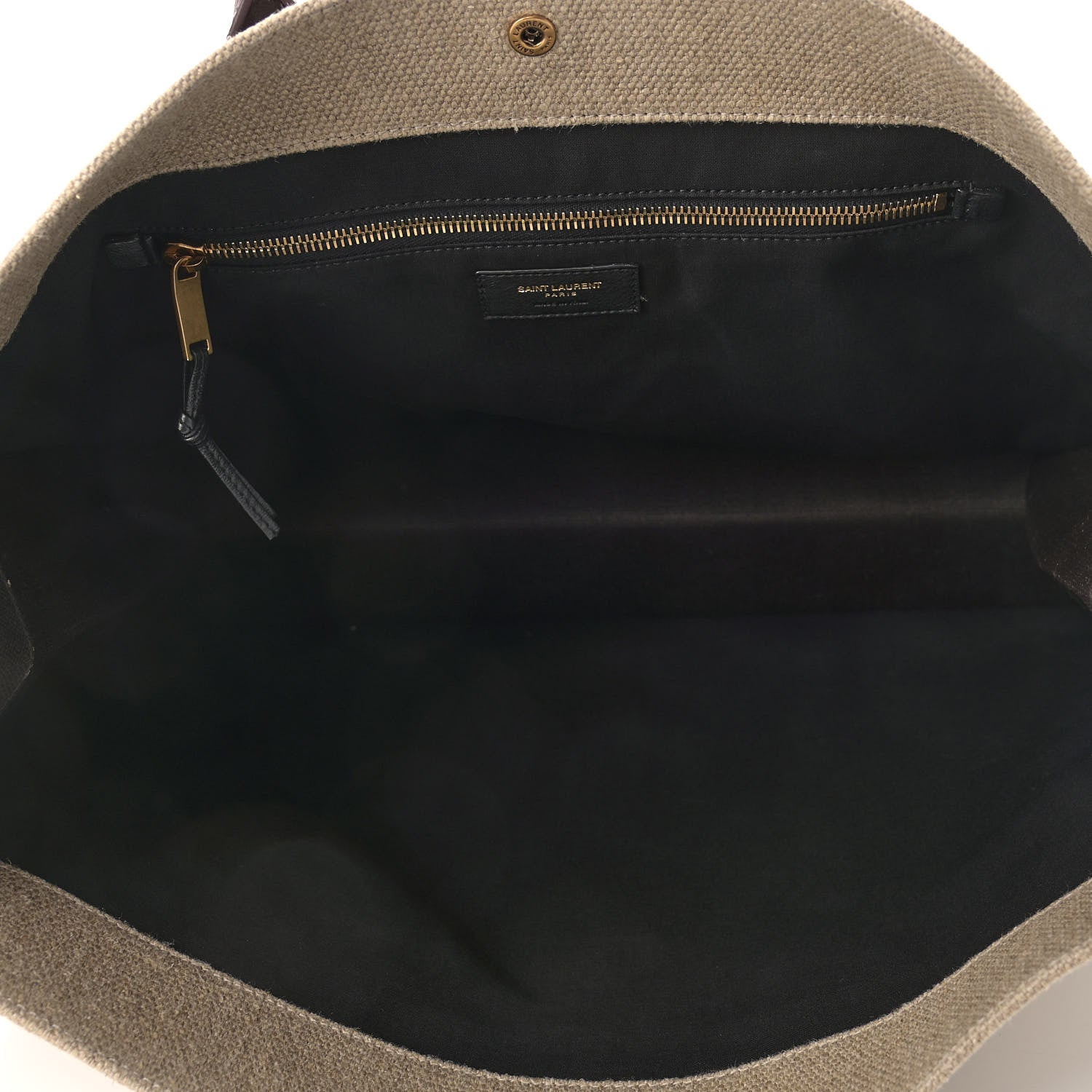 Saint Laurent Linen Calfskin Rive Gauche Tote Natural 5 of 9