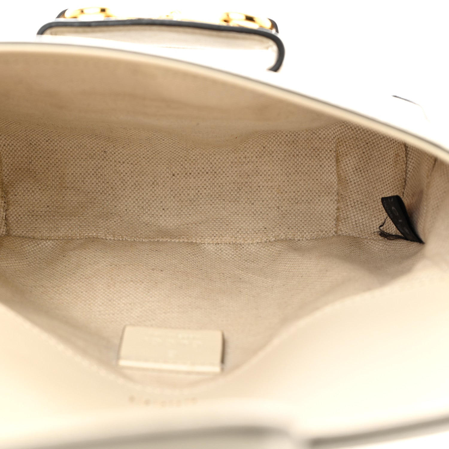 Gucci GG Supreme Monogram Web Mini Horsebit 1955 Shoulder Bag Beige Mystic White 5 of 11