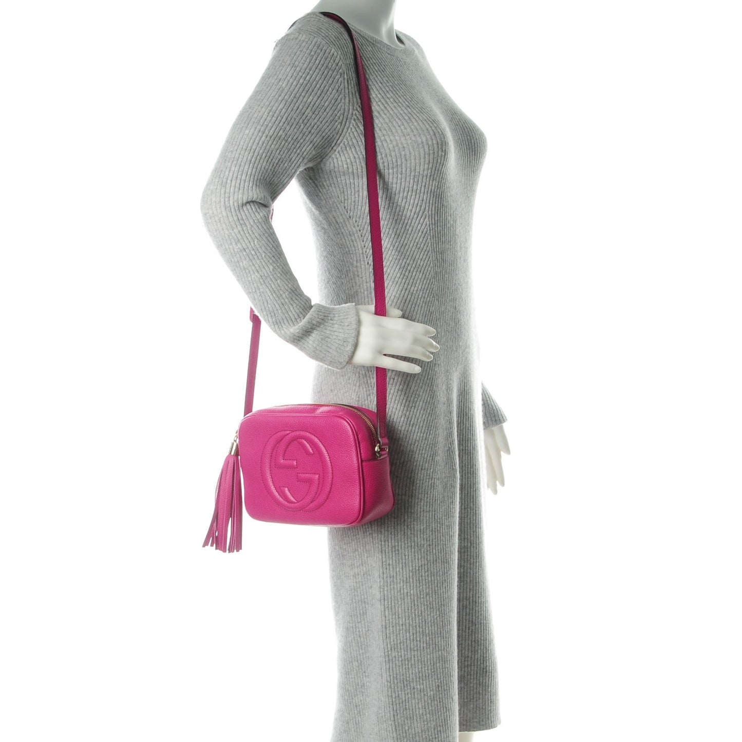 Cellarius Calfskin Small Soho Disco Bag Bright Bouganville