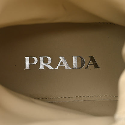 Prada Spazzolato Re-Nylon Metal Triangle Logo Womens 50mm Combat Boots 39.5 Deserto 7 of 8