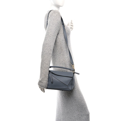 Loewe Soft Grained Calfskin Small Puzzle Bag Pearl Grey 2 of 11