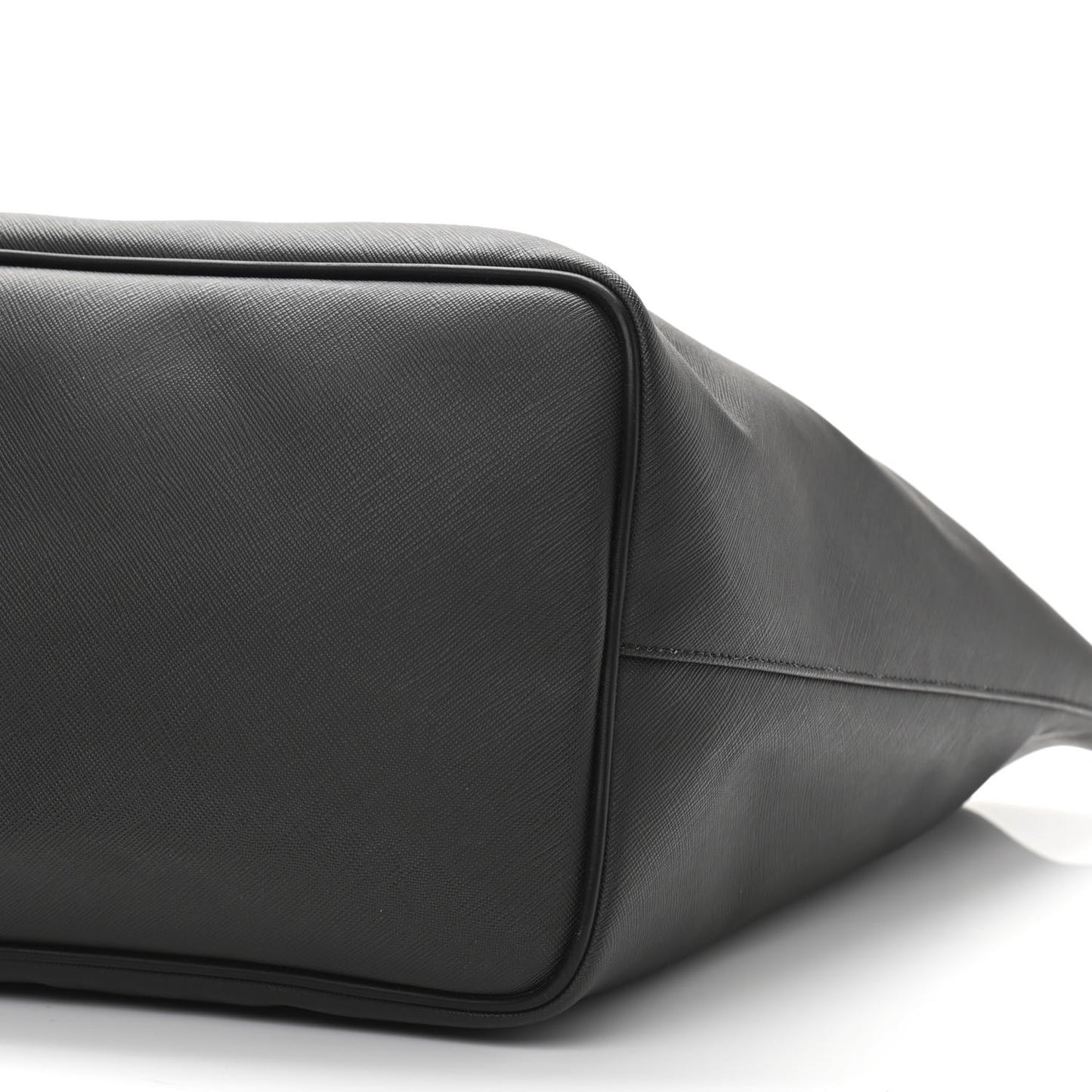 Textured Coated Canvas Bambi Print Large Antigona Tote Black