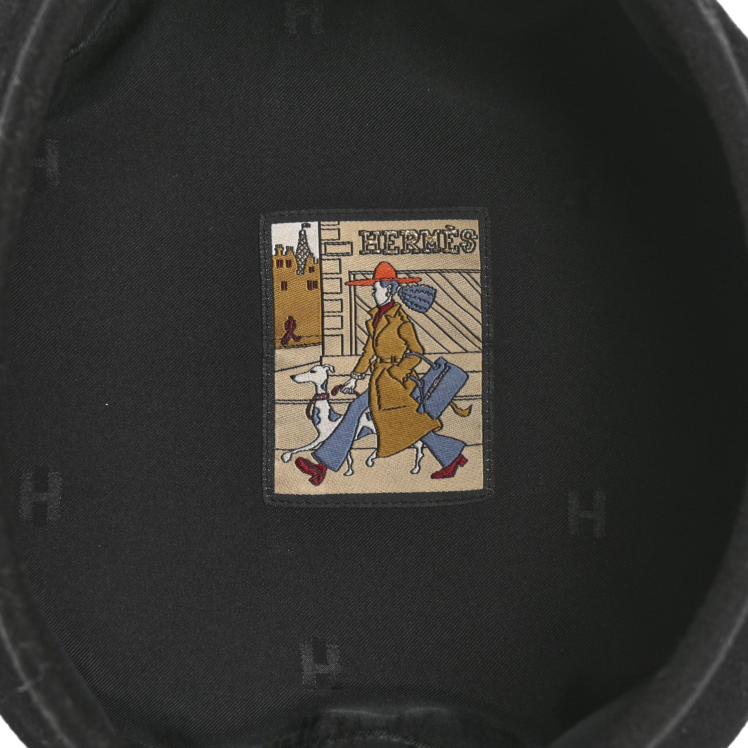 Hermes Cashmere Saint Honore Drap Beret 57 Black 7 of 8