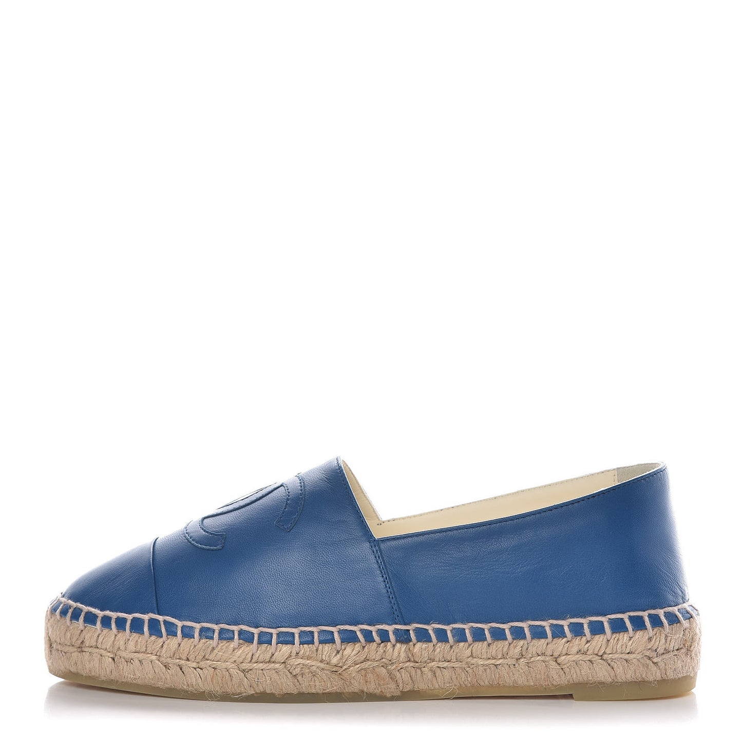 Lambskin CC Espadrilles 36 Blue