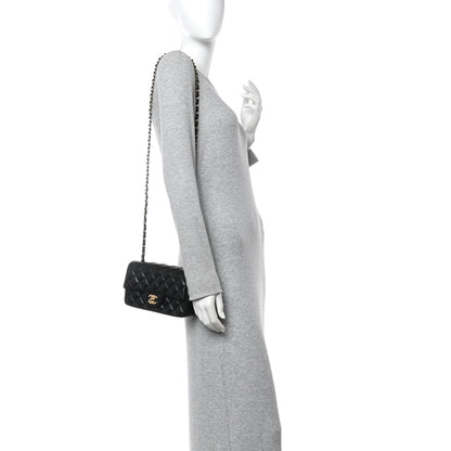 Chanel Lambskin Quilted Mini Rectangular Flap Black 2 of 11