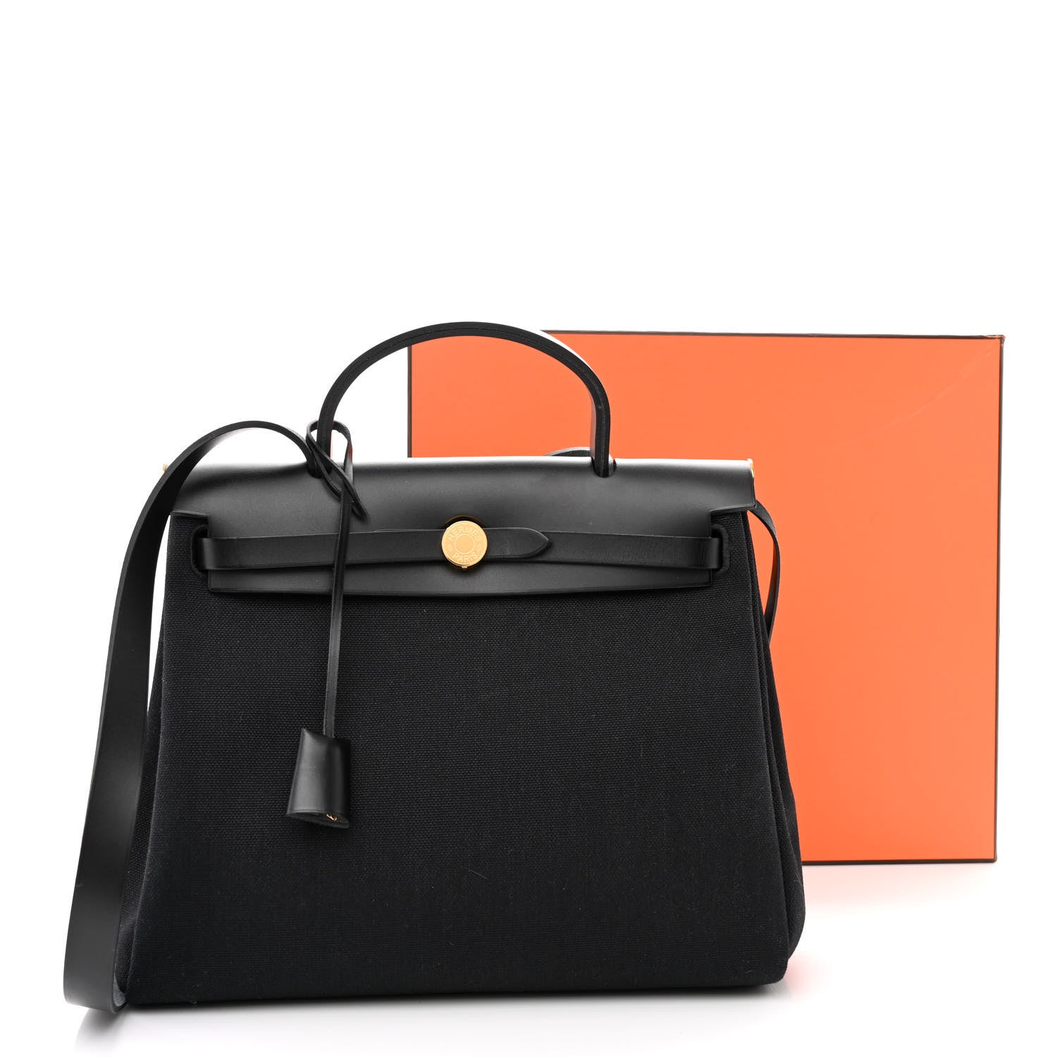 Hermes Military Toile Vache Hunter Herbag Zip PM 31 Black 13 of 13