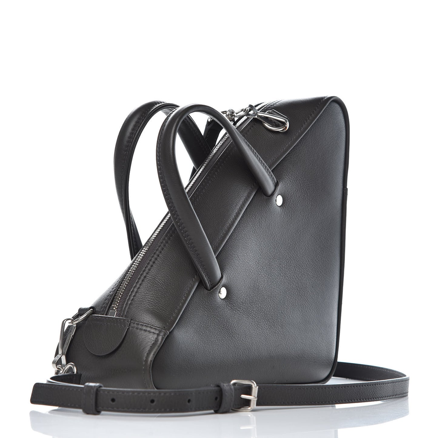 Calfskin S Triangle Duffle Grey