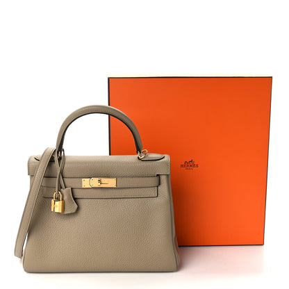 Hermes Togo Kelly Retourne 28 Beige Marfa 14 of 14