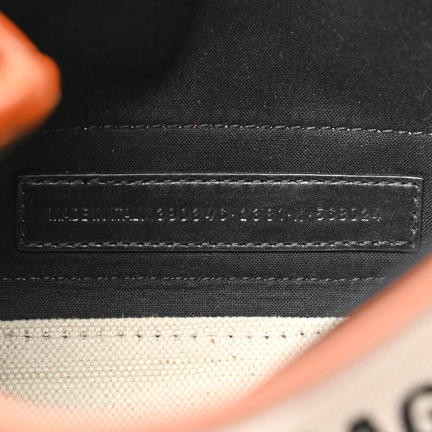 Balenciaga Cotton Canvas Satin Calfskin Navy Cabas XS Naturel Caramel 8 of 12