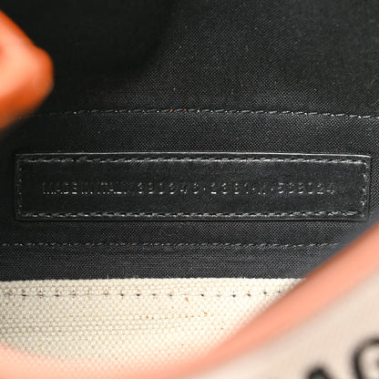 Balenciaga Cotton Canvas Satin Calfskin Navy Cabas XS Naturel Caramel 8 of 12