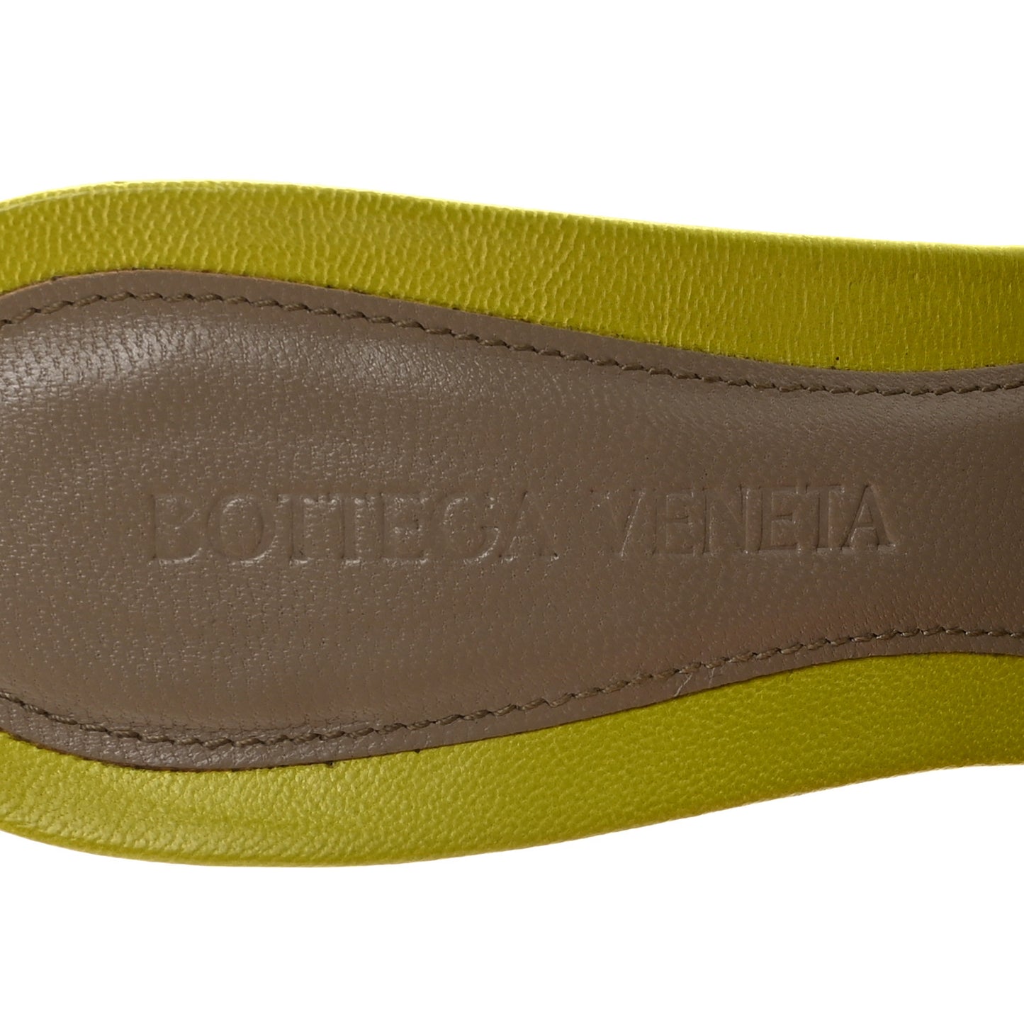 Lambskin Stretch Mule Sandals 35.5 Kiwi