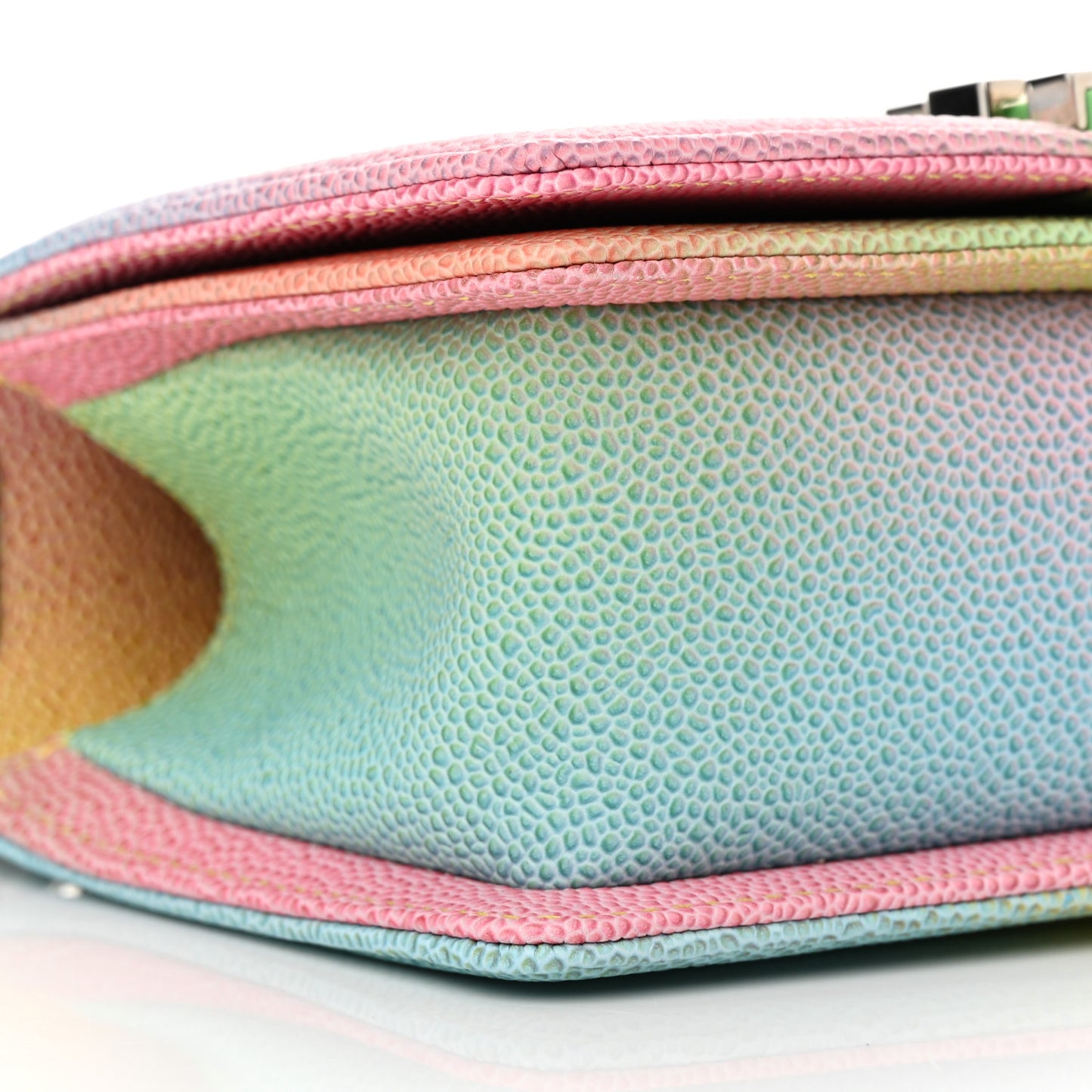 Caviar Quilted Small Cuba Rainbow Boy Flap Multicolor