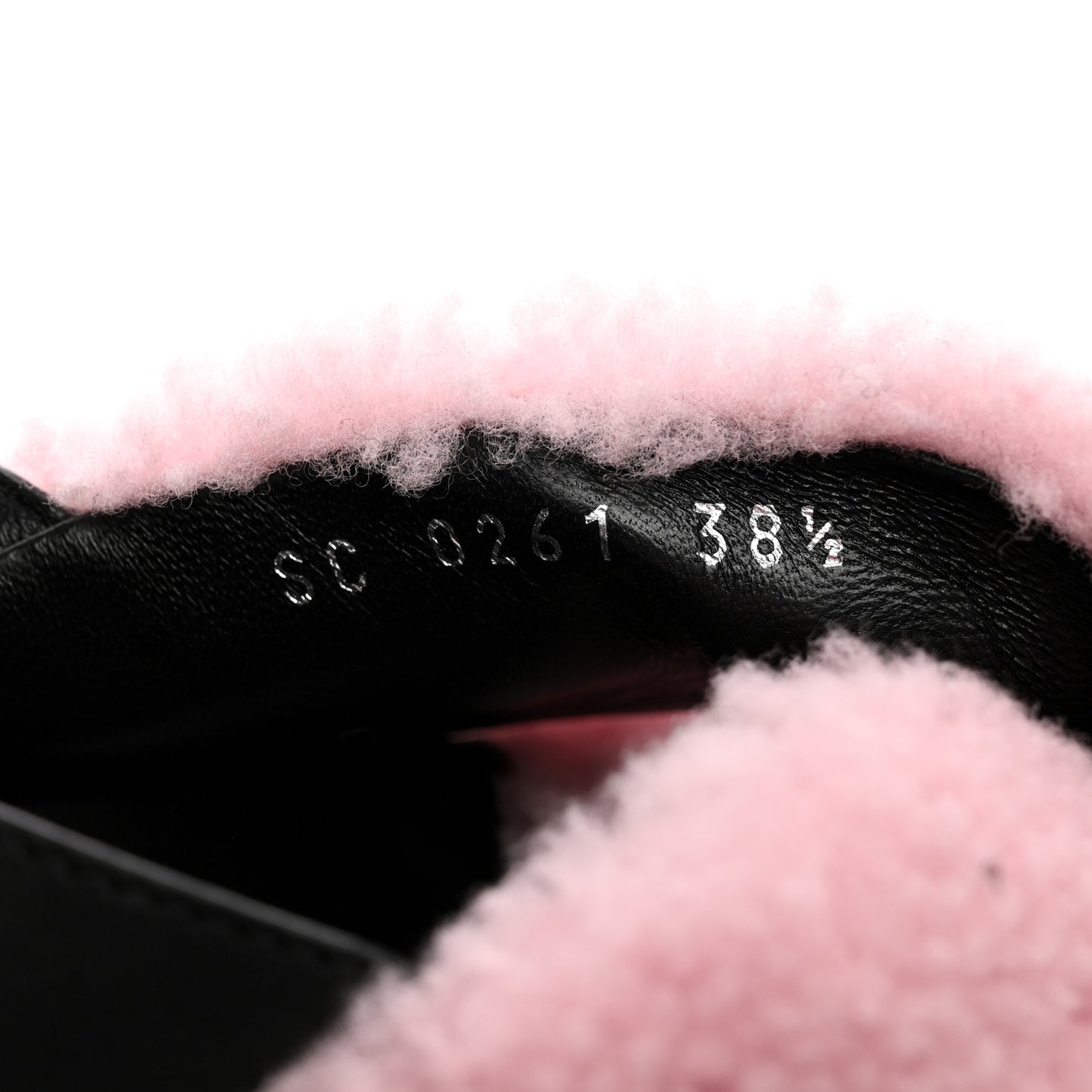Shearling Paseo Sandals 38.5 Pink