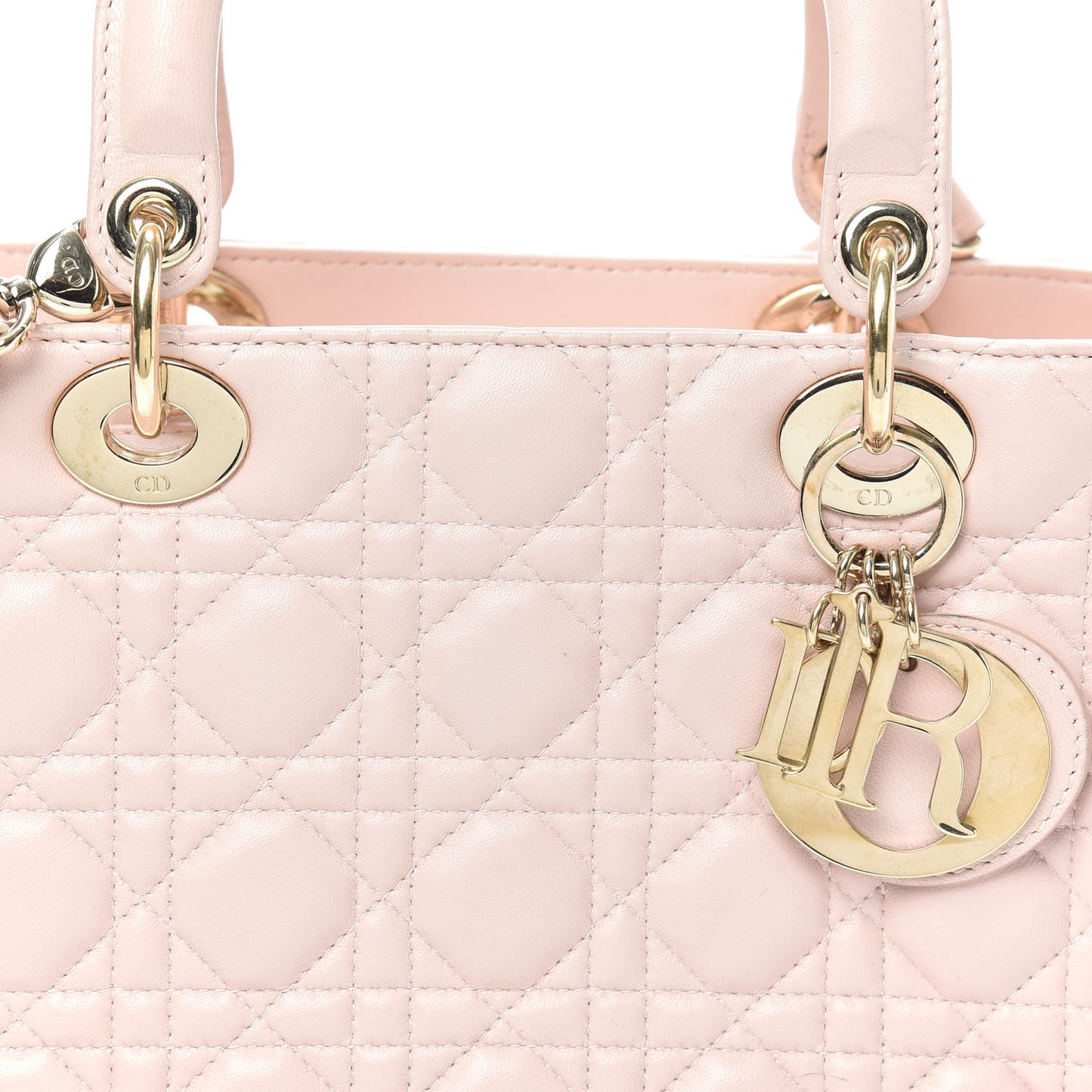 Lambskin Cannage Medium Lady Dior Light Pink