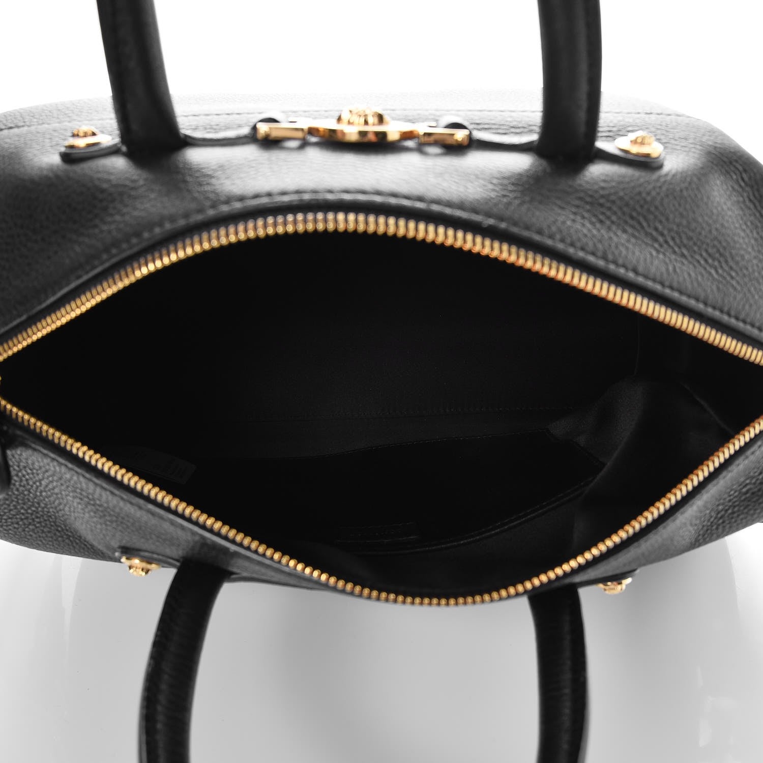 Versace Calfskin Signature Duffle Bag Nero Black 6 of 8
