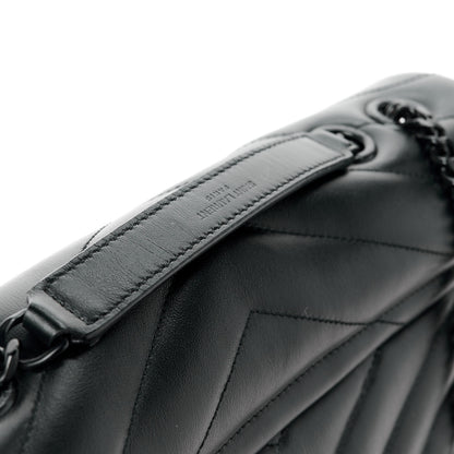 Saint Laurent Calfskin Y Quilted Monogram Monochrome Medium Loulou Chain Satchel Black 12 of 12